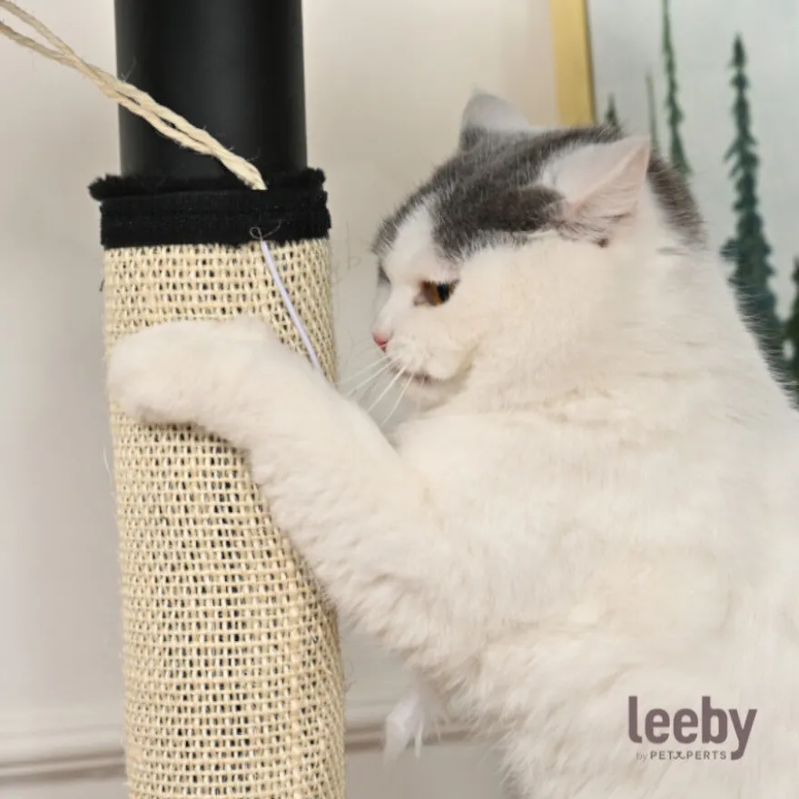 Leeby Tito arranhador para pé de mesa com brinquedo para gatos