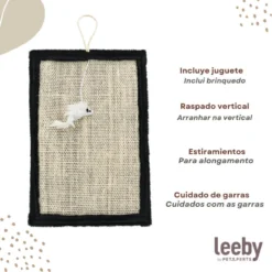 Leeby Tito arranhador para pé de mesa com brinquedo para gatos