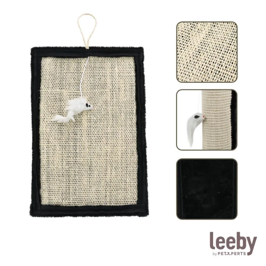 Leeby Tito arranhador para pé de mesa com brinquedo para gatos