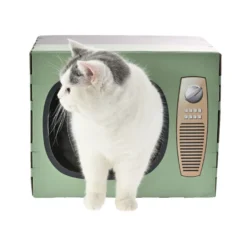 Leeby Tommy TV cama nido com arranhador de cartão para gatos