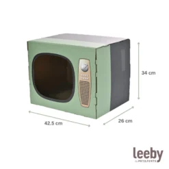 Leeby Tommy TV cama nido com arranhador de cartão para gatos