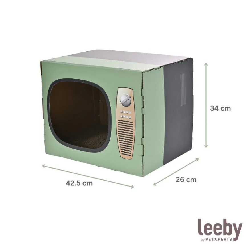 Leeby Tommy TV cama nido com arranhador de cartão para gatos