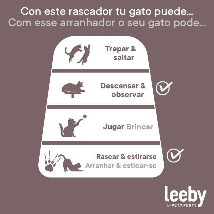 Leeby Tommy TV cama nido com arranhador de cartão para gatos