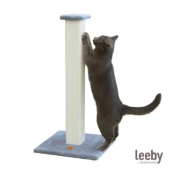 Leeby Vida arranhador de sisal quadrado azul para gatos