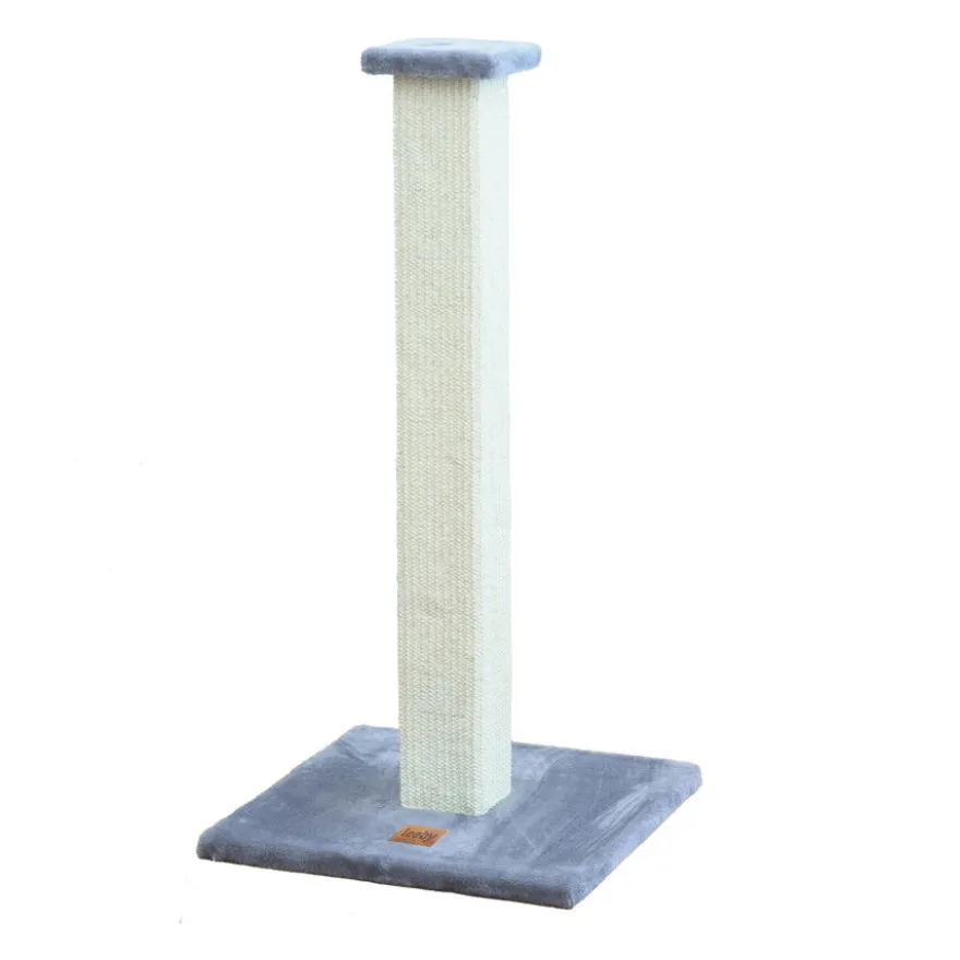 Leeby Vida arranhador de sisal quadrado azul para gatos