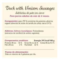 Lily's Kitchen Salsichas de Pato e Veado para cães