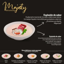 Majesty Snack Líquido de Atum com Vieira para gatos