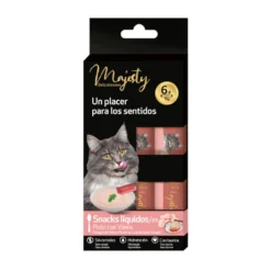 Majesty Snack líquido de frango e vieira para gatos