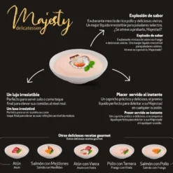 Majesty Snack líquido de frango e vieira para gatos