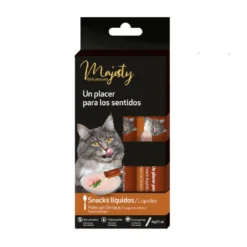 Majesty Snack líquido de frango e vitela para gatos