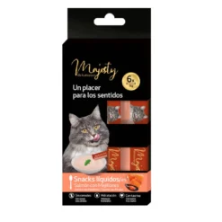 Majesty Snack Líquido de Salmão com Mexilhões para gatos