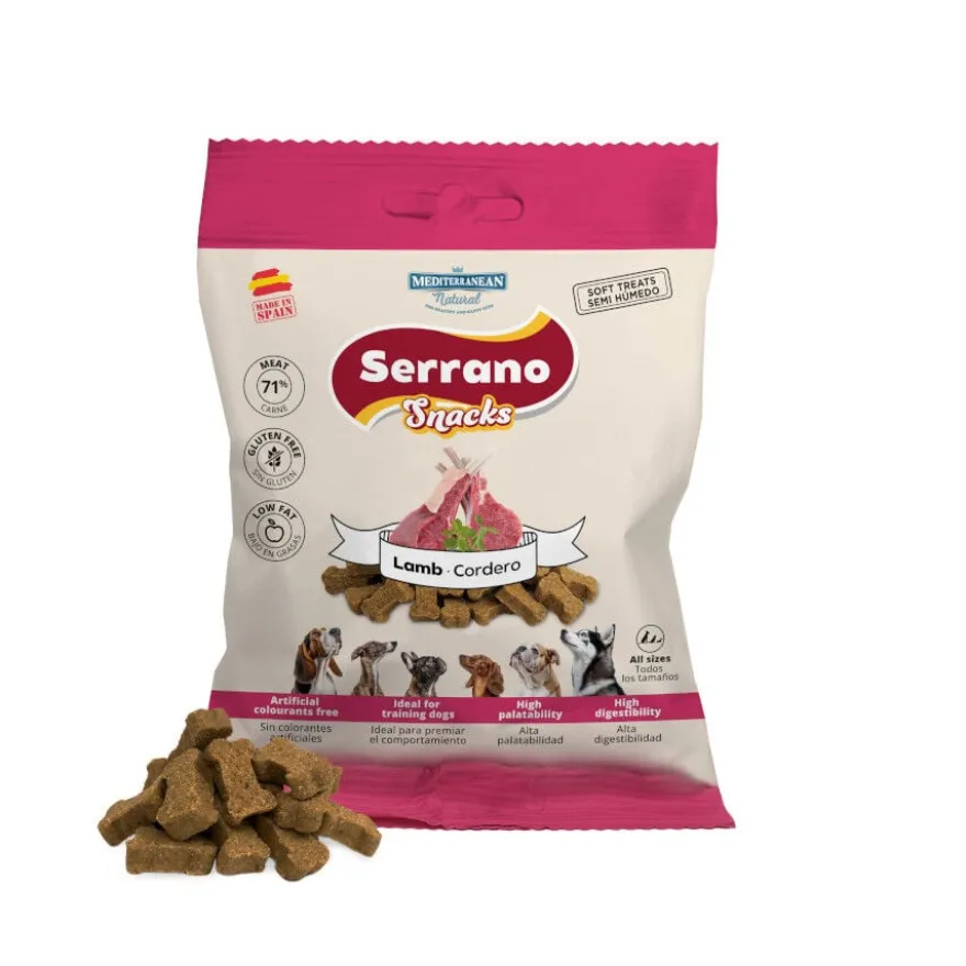 Mediterranean Natural Serrano Biscoitos Cordeiro para cães