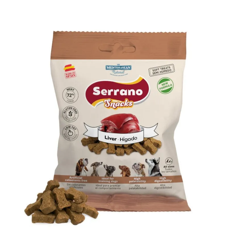 Mediterranean Natural Serrano Biscoitos Fígado para cães