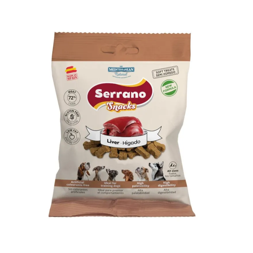 Mediterranean Natural Serrano Biscoitos Fígado para cães
