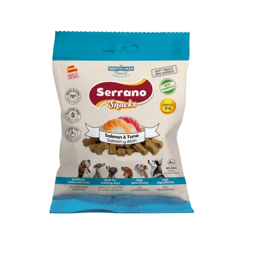 Mediterranean Natural Serrano Biscoitos Salmão e Atum para cães