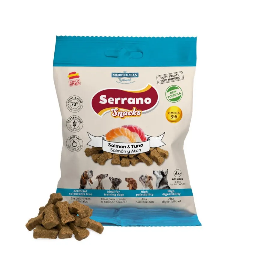 Mediterranean Natural Serrano Biscoitos Salmão e Atum para cães