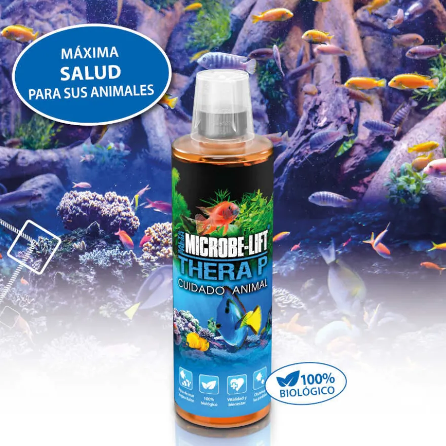 Microbe-Lift Thera P Animal Care Tratamento de bactérias para peixes