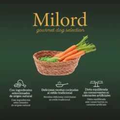Milord Puppy Boi, Cenouras e Arroz em patê terrina