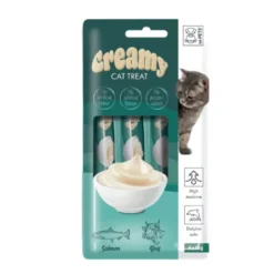 M-Pets Creamy Snack de Salmão e Vaca para gatos
