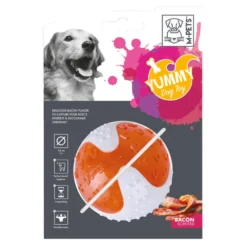 M-Pets Yummy Brinquedo Bola com Sabor a Bacon para cães