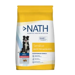 Nath Adult Medium / Maxi Sensitive Peixe Branco e Salmão ração para cães