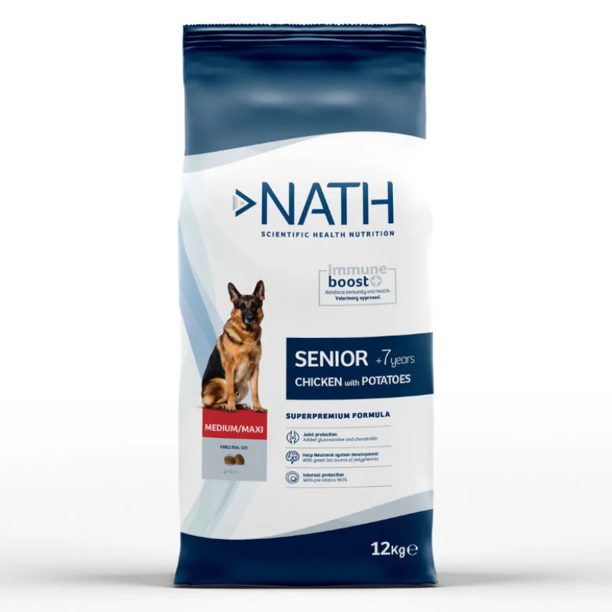 Nath Senior Medium & Maxi Ração de frango para cães