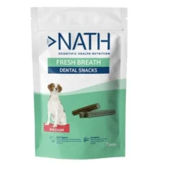 Nath Snacks Dentários Medium Fresh Breath para cães