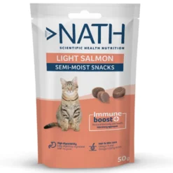 Nath Snacks Light Semi-húmidos de Salmão para gatos