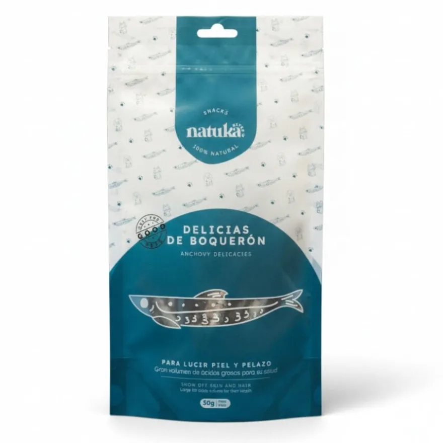 Natuka Anchova Delícias Petisco Natural para cães e gatos