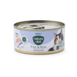 Natura Diet Adult Comida Húmida de Peixe e Arroz em Lata para gatos