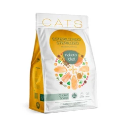 Natura Diet Esterilizado Frango e Legumes ração para gatos