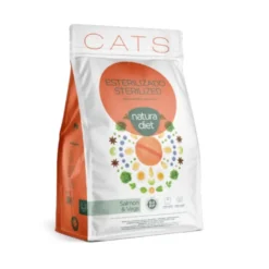 Natura Diet Sterilized Salmão e Vegetais ração para gatos