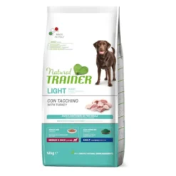 Natural Trainer Adult Light in Fat Medium & Maxi Ração de peru para cães