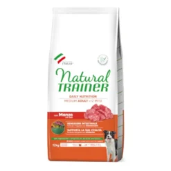 Natural Trainer Adult Medium Terneira ração para cães