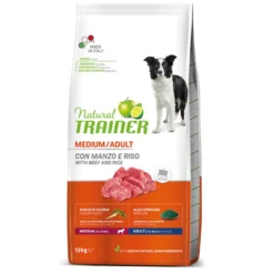 Natural Trainer Adult Medium Terneira ração para cães