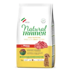 Natural Trainer Adult Mini Terneira ração para cães