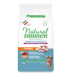 Natural Trainer Exigent com Peru ração para gatos