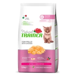 Natural Trainer Kitten Frango ração para gatos