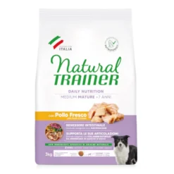 Natural Trainer Madure Medium Ração de frango para cães