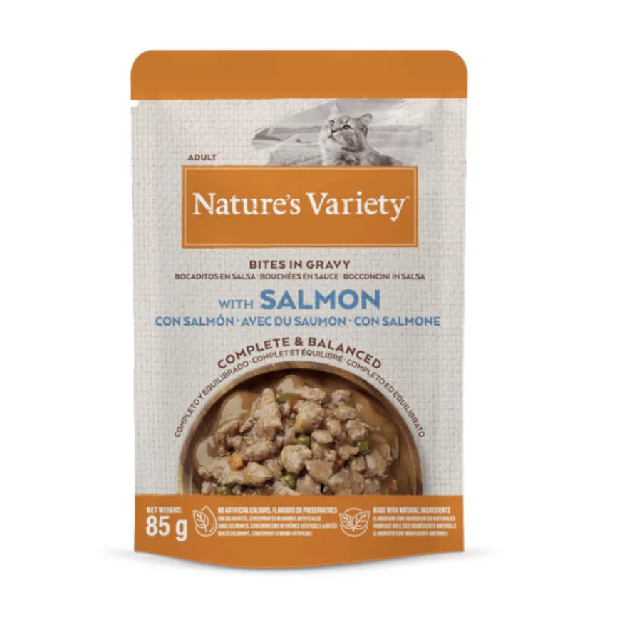 Nature's Variety Adult Salmão em molho saquetas para gatos