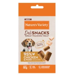 Nature's Variety Bocaditos Deli Snacks Adult frango e porco para cães