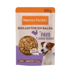 Nature's Variety Comida húmida de peru em saqueta em molho para cães adultos mini