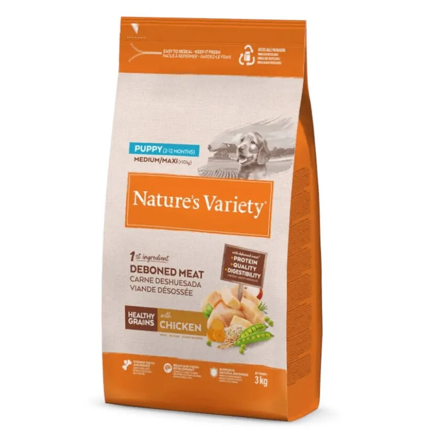 Nature's Variety Healthy Grains Puppy Medium Maxi Frango ração para cães