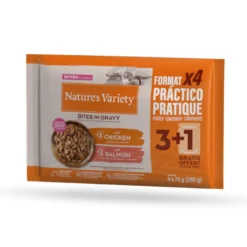 Nature’s Variety Kitten Alimento húmido de frango e salmão em saqueta para gatinhos