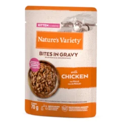 Nature's Variety Kitten Comida húmida com pedaços de frango em molho para gatinhos