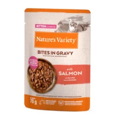 Nature's Variety Kitten Salmon Bites em molho para gatos