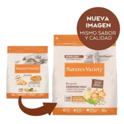 Nature's Variety No Grain Adult Sterilised Frango ração para gatos