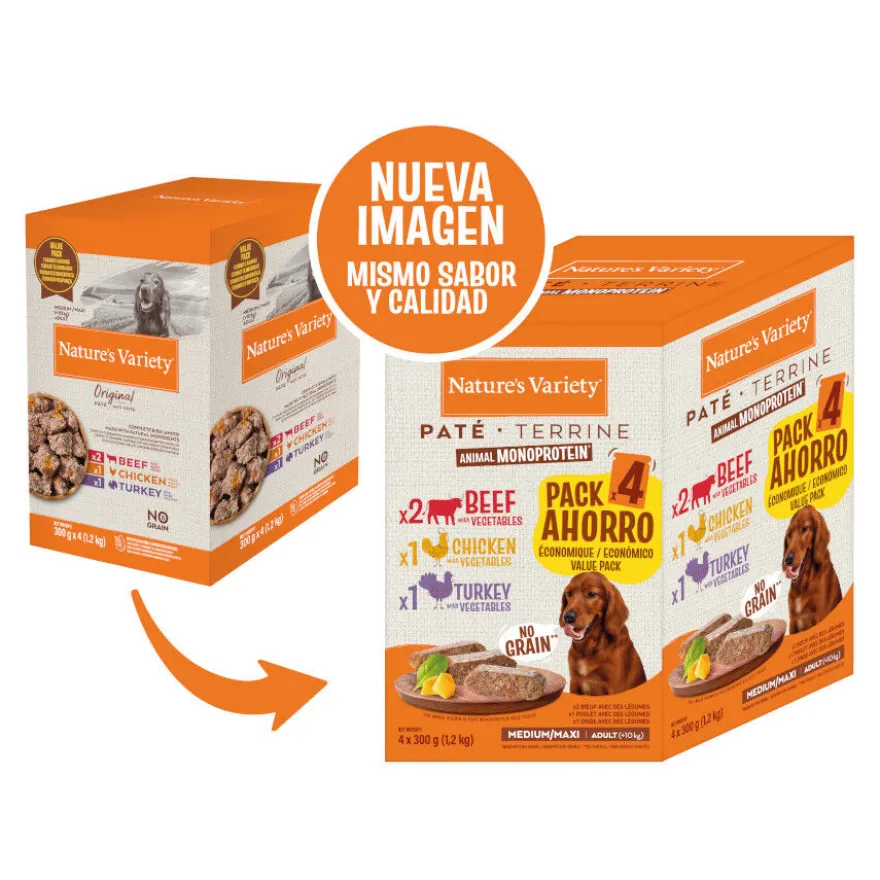 Nature's Variety Original Adult Medium Patê saquetas para cães