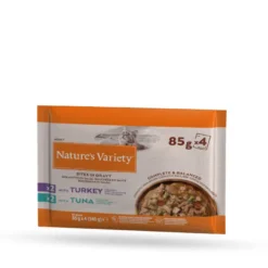 Nature's Variety Pedaços de Peru e Atum Saquetas com molho para gatos