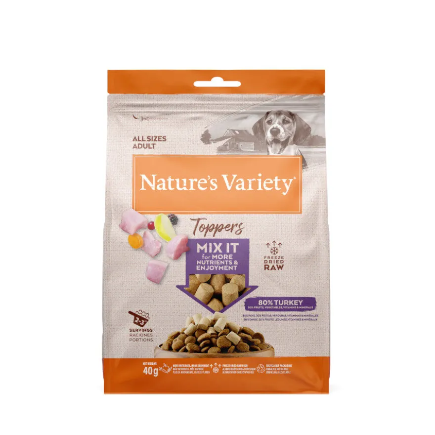 Nature's Variety Toppers Adult Pavo para cães